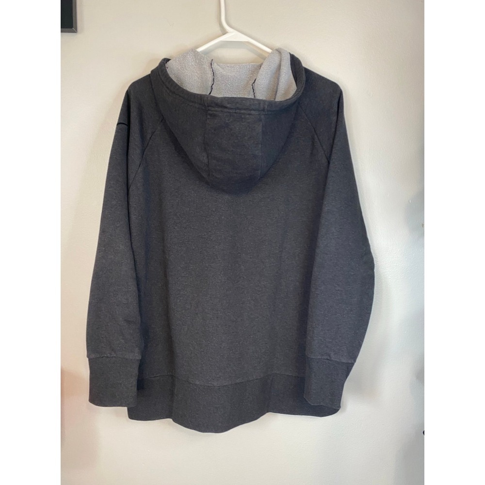 Nike Women's Gray Dri-FIT High Low Split Hem Zip Up Jacket - Picture 2 of 6